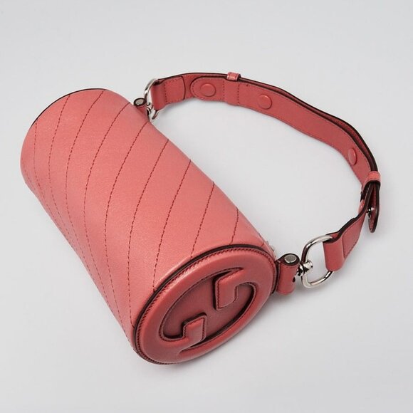 Gucci Pink Leather Blondie Mini Barrel Bag - Picture 3 of 11